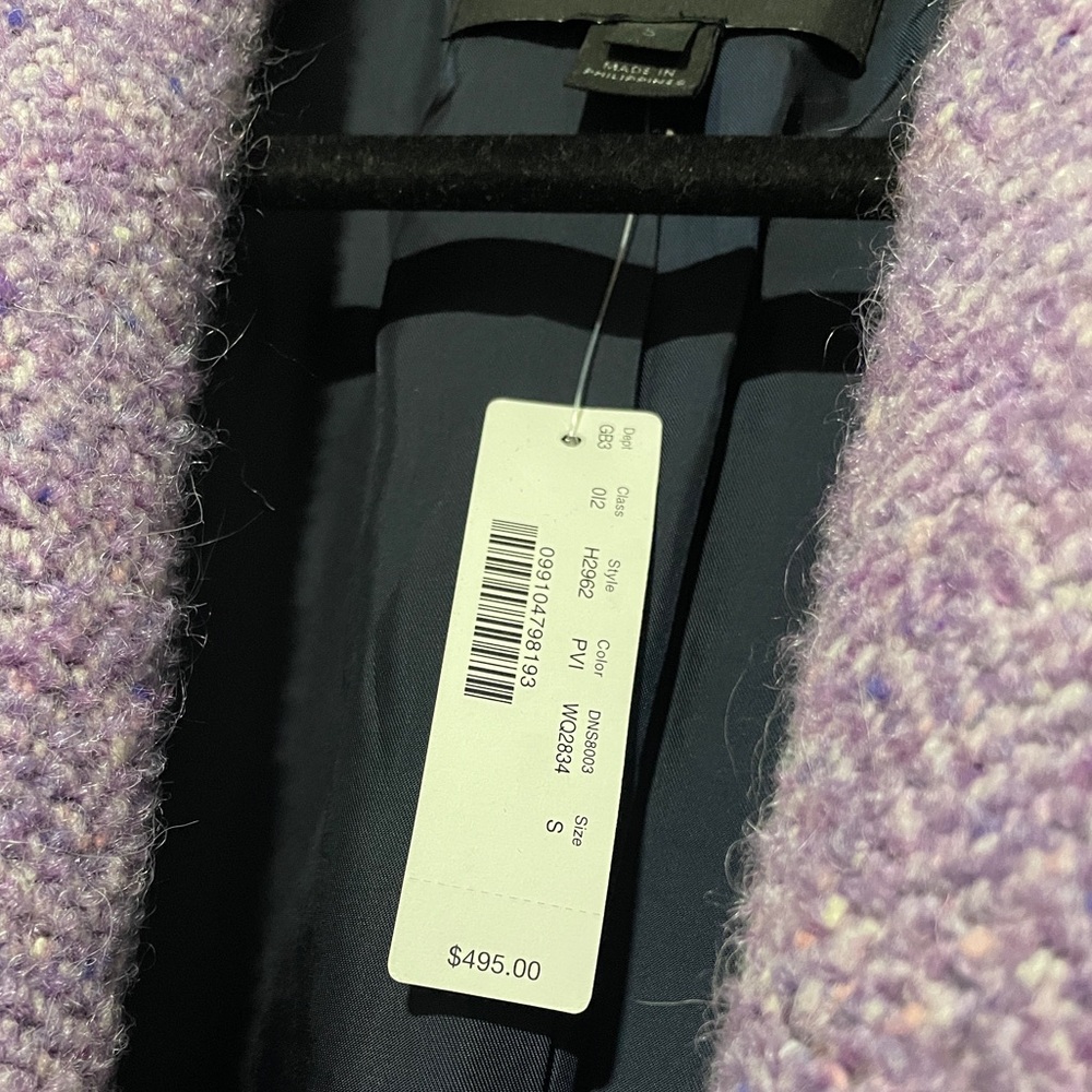 J.Crew Collection Italian Herringbone Wrap Coat in Dusty Violet - Picture 10 of 12